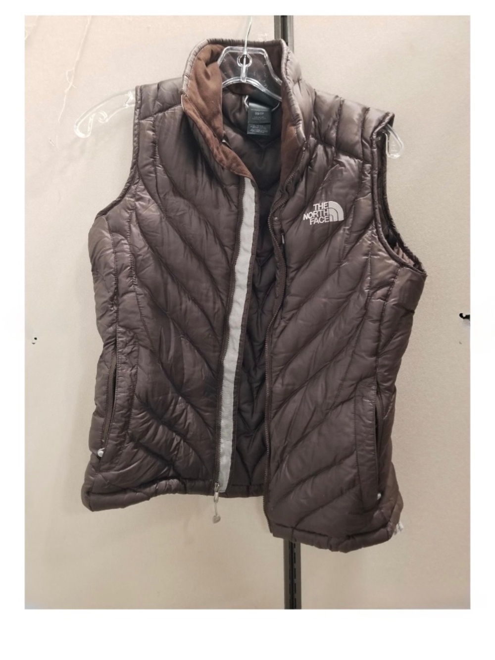 North Face Puffer Vest, Chocolate Brown